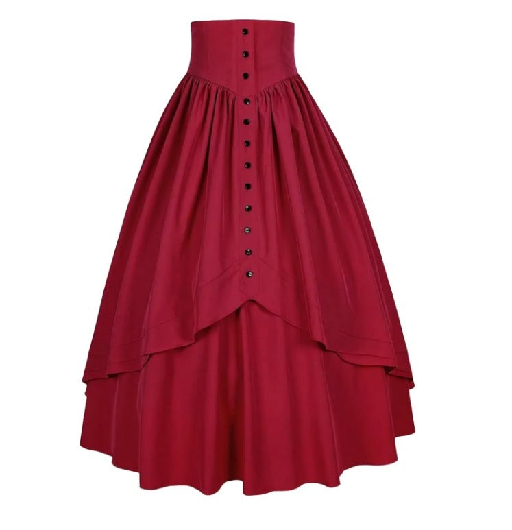 Vintage High-waisted Retro Punk Gothic Pleated Skirt