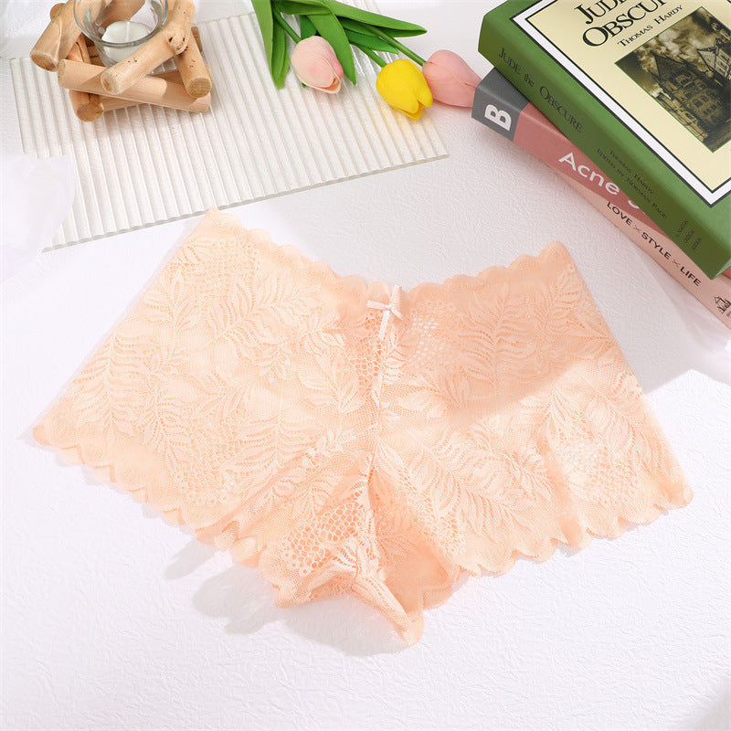 Women's Lace Sexy Semi-transparent Seamless Soft Boxer Briefs