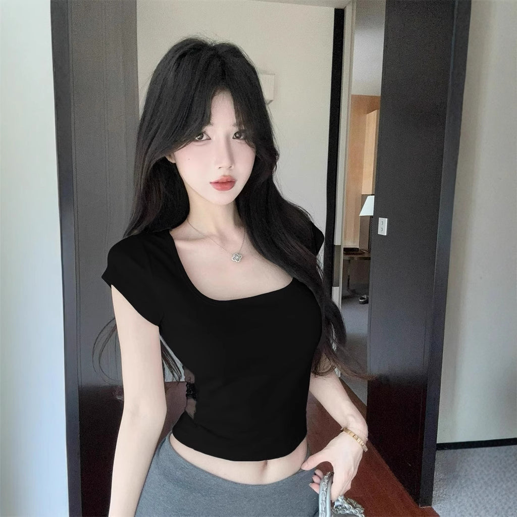 Summer Sexy Lace Stitching Backless Slim Fit All-matching