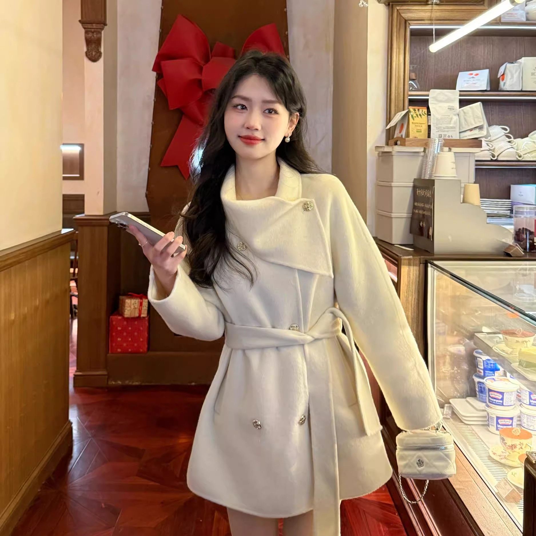 Premium Thick Wool New Waist-cropped Petite Coat