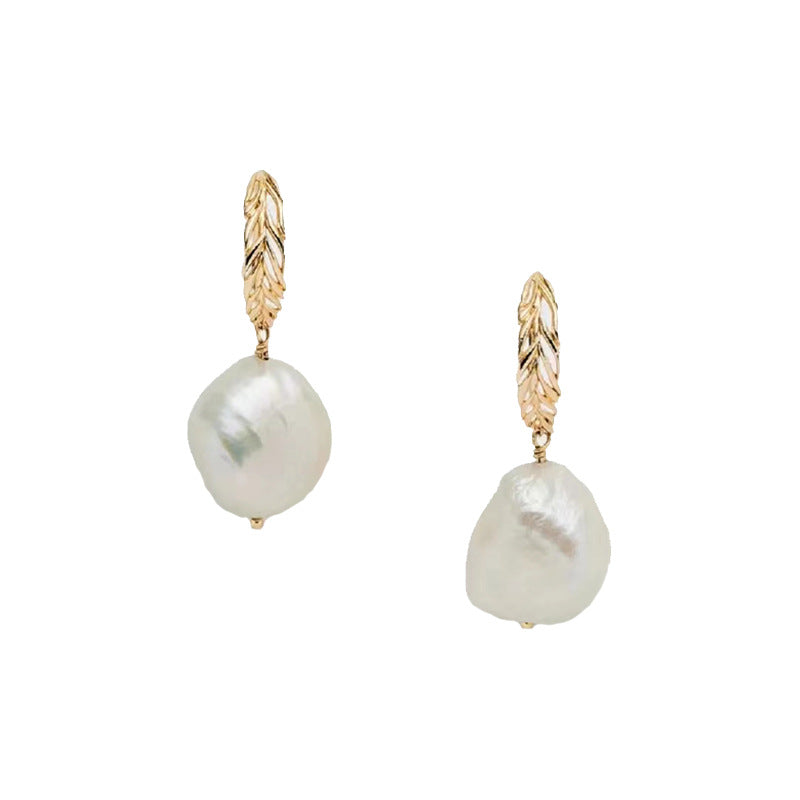 Vintage Natural Baroque Pearl Earrings