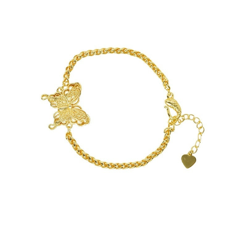 Simple And Sophisticated Hollow Butterfly Bracelet For Women