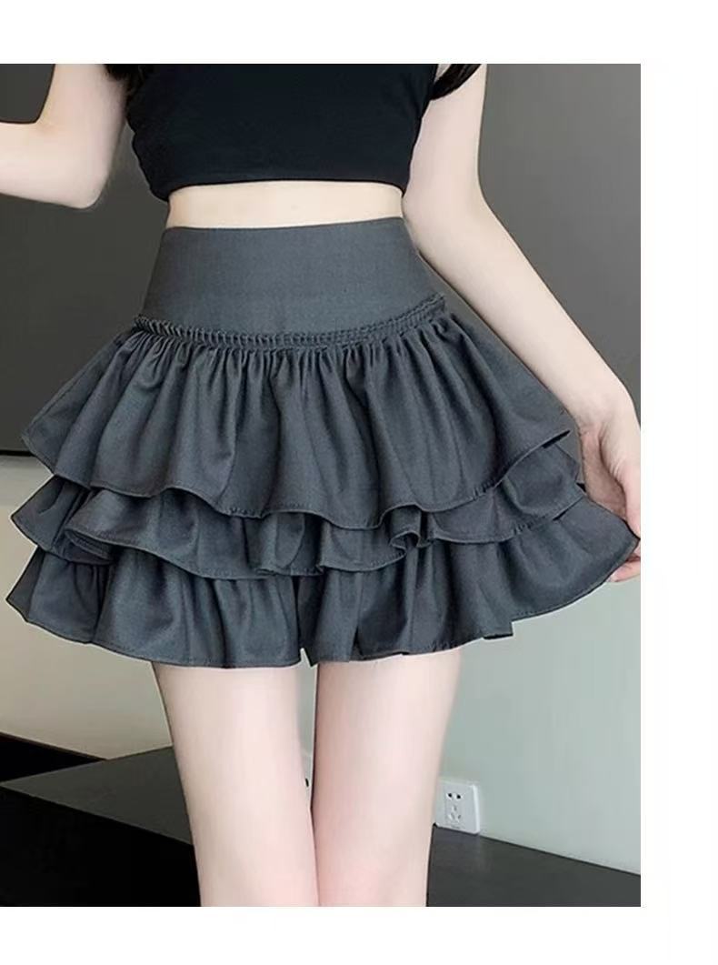 Ballet Style Sweet And Spicy Cake Puff Skirt High Waist Midi Skirt