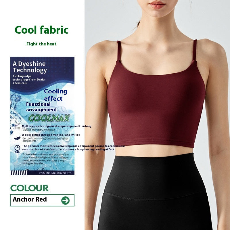 Glutinous Soft Yoga Vest With Chest Pad Female Seamless Sport Beauty Back Underwear Vest