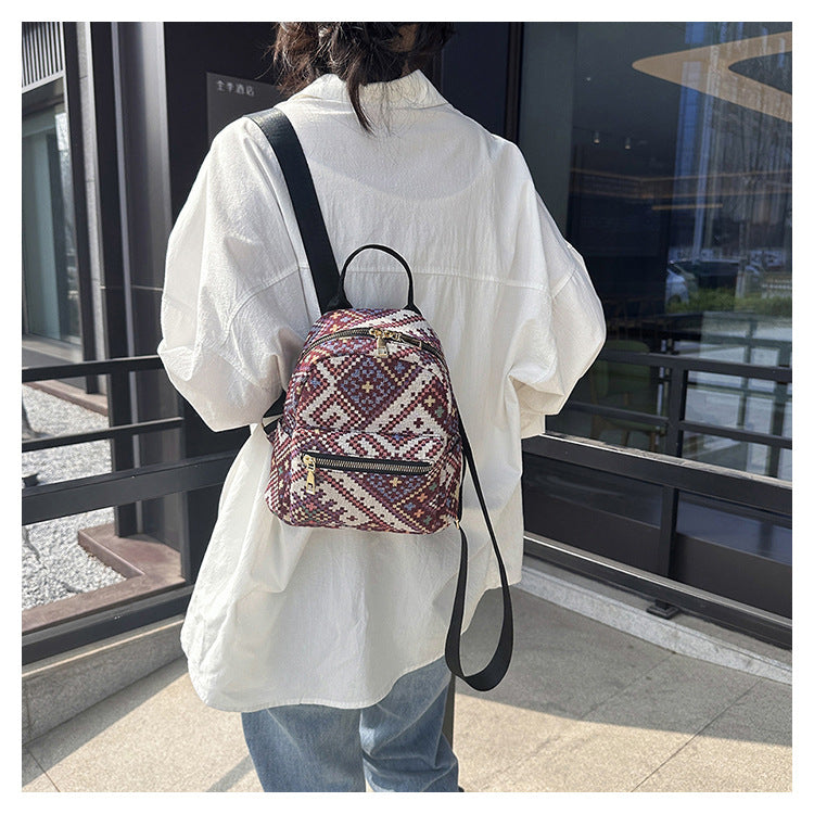 Ladies Backpack Western Style Personality Fashion Bag