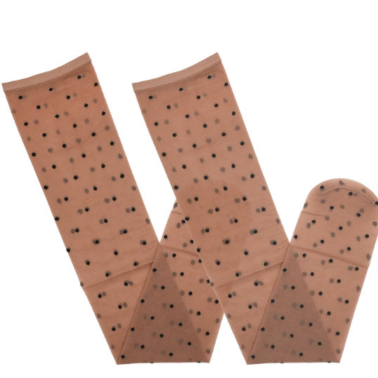 Purple Polka Dot Ultra-thin High-permeability Socks For Women