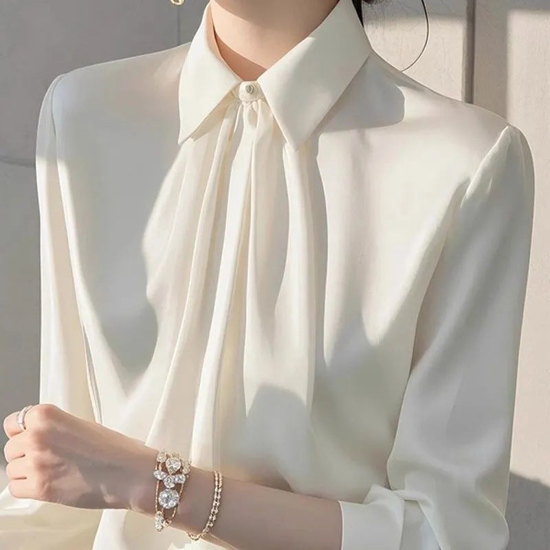 Exquisite Collar Long-sleeve Women's Chic And Fashionable Blouse