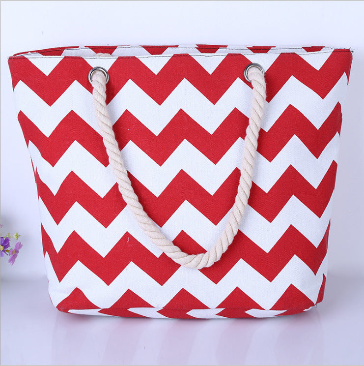 Versatile Navy Rope Sleek Canvas Shoulder Bag