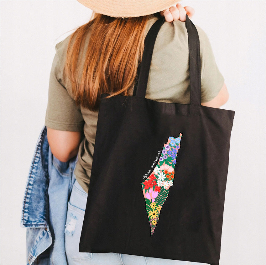 Simple Household Printed Canvas Shoulder Bag