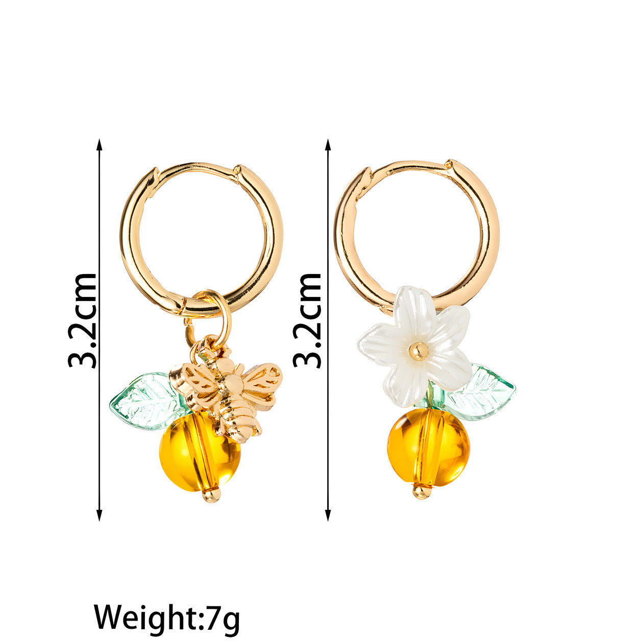 Female Fashion Sweet Bee Shaped Earrings