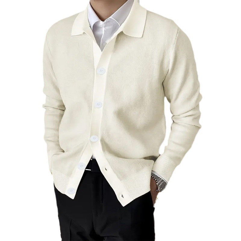 European And American Men's Button-up Knit Cardigan