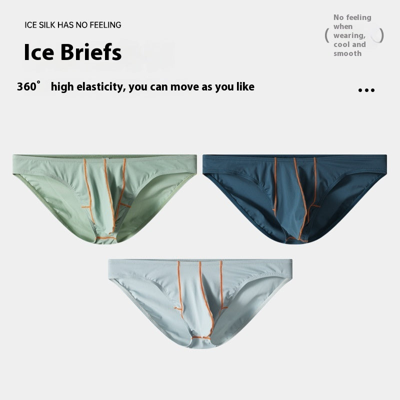 Thin Ice Silk Solid Color Men's Underwear