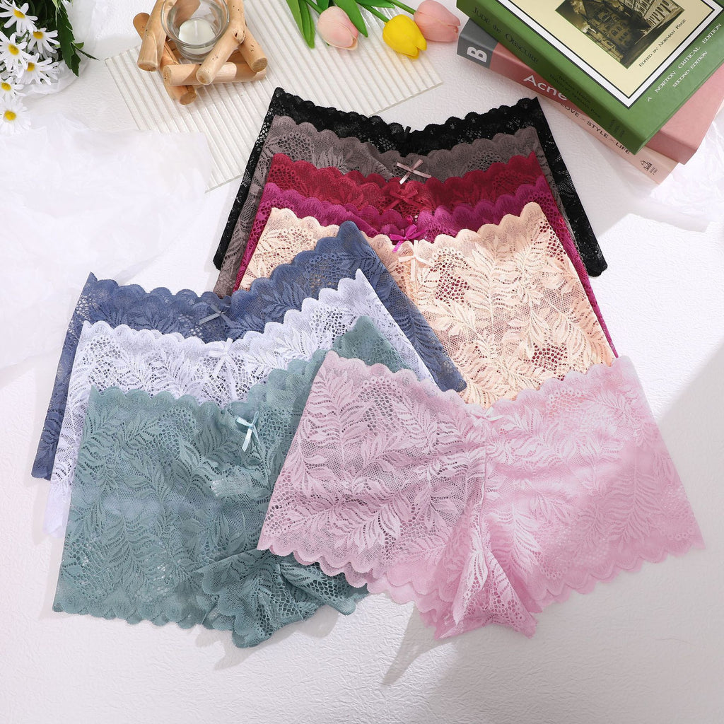 Women's Lace Sexy Semi-transparent Seamless Soft Boxer Briefs