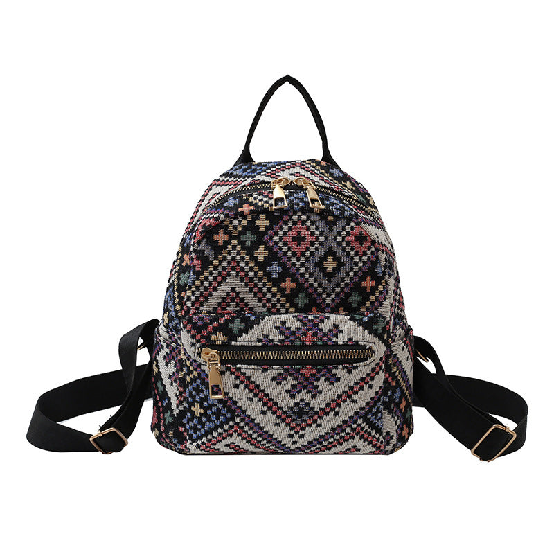 Ladies Backpack Western Style Personality Fashion Bag