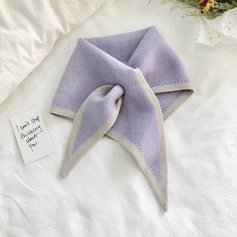 Womens Sweet Mini Triangle Neck Warmer For Winter Cozy Neck ScarfNeckerchief
