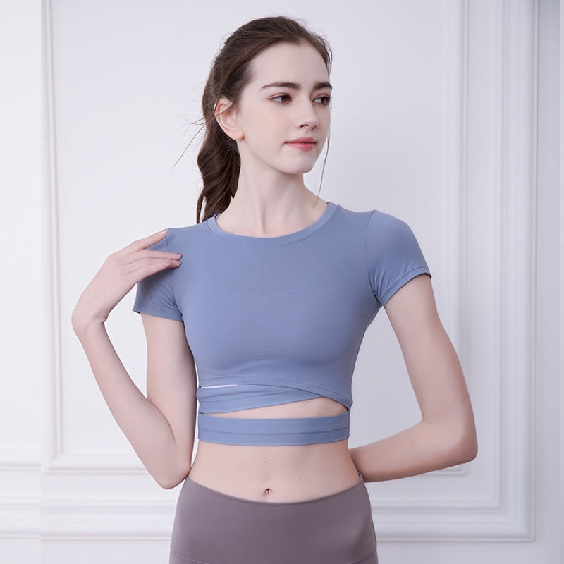 Sports Running Fitness Wear Ice-cool Quick-dry Breathable Top For Women