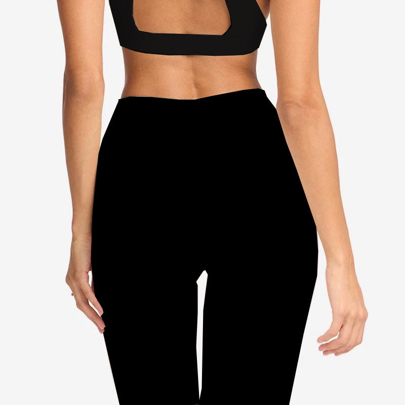 With Chest Pad Chest Wrap Backless Bra High-waist Quick-drying Exercise Workout Training Trousers