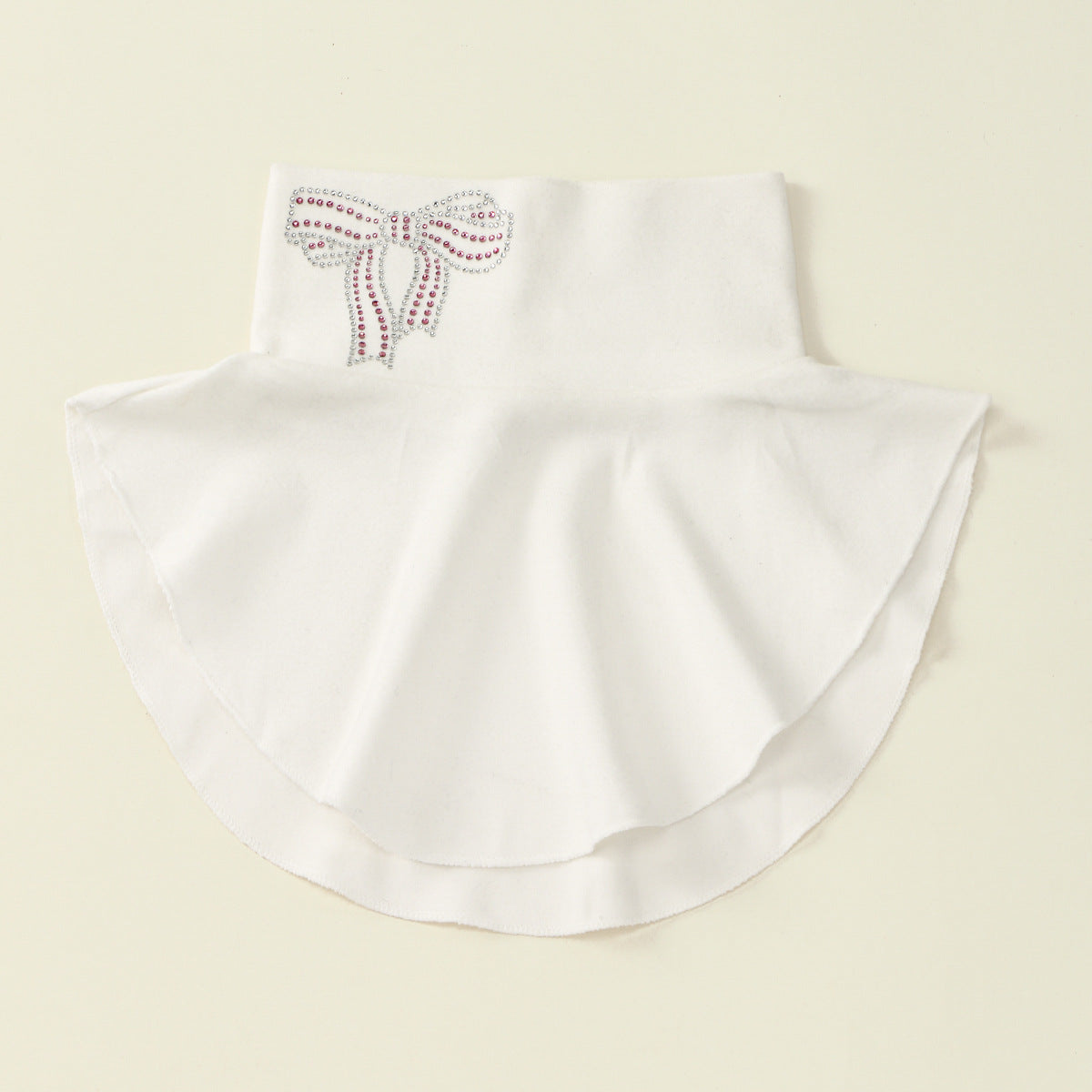 Polyester Diamond-embellished Bow Neck Scarf Woman