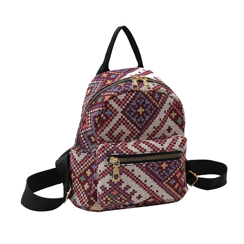 Ladies Backpack Western Style Personality Fashion Bag