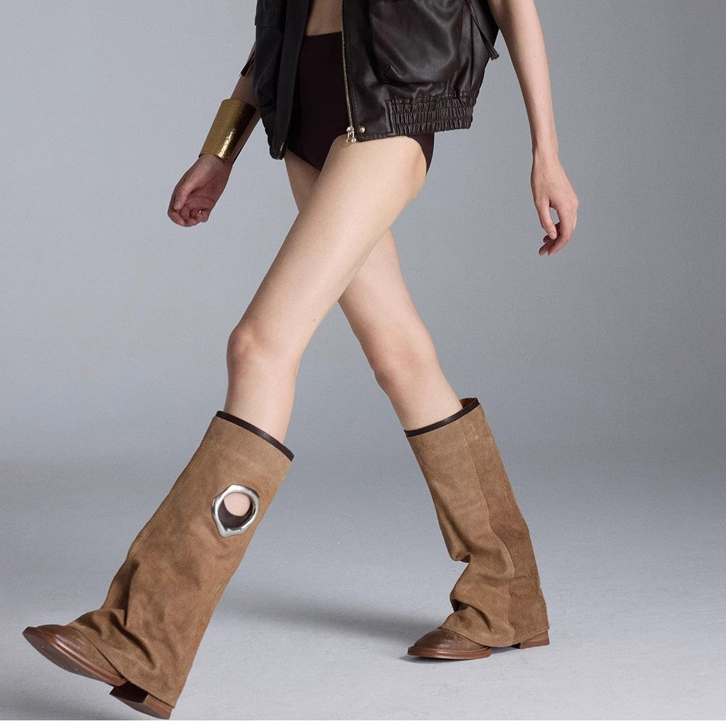 Women's All-matching Mid Heel Knee-high Boots