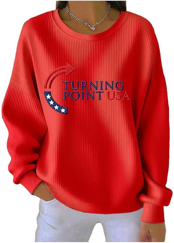 Trendy Women's Round Neck Pullover Sweatshirt