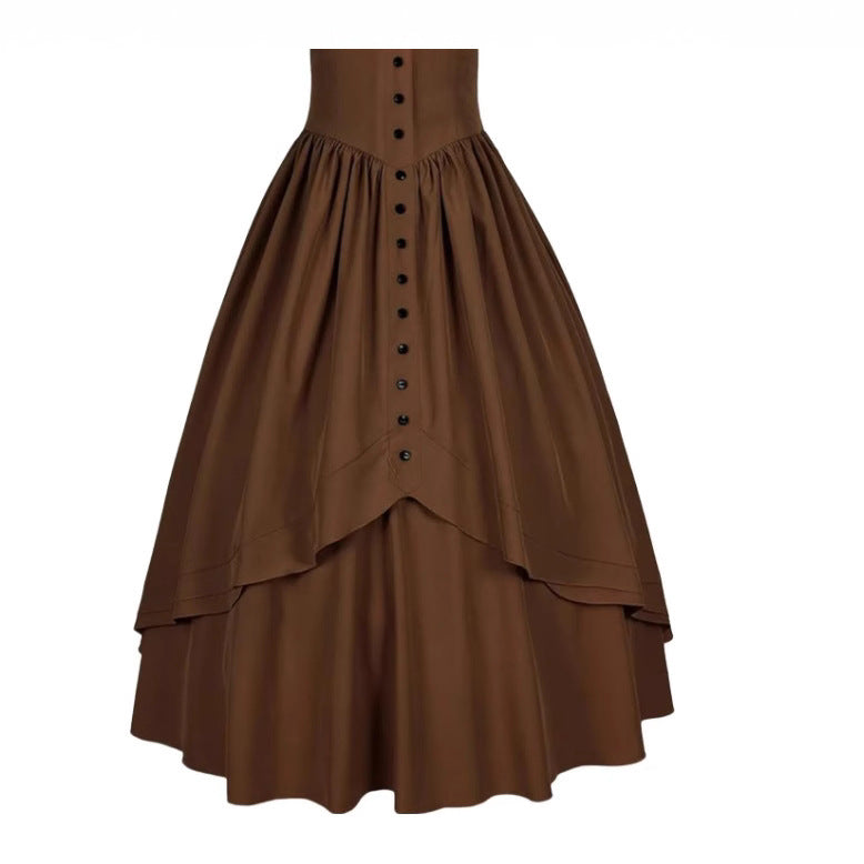 Vintage High-waisted Retro Punk Gothic Pleated Skirt