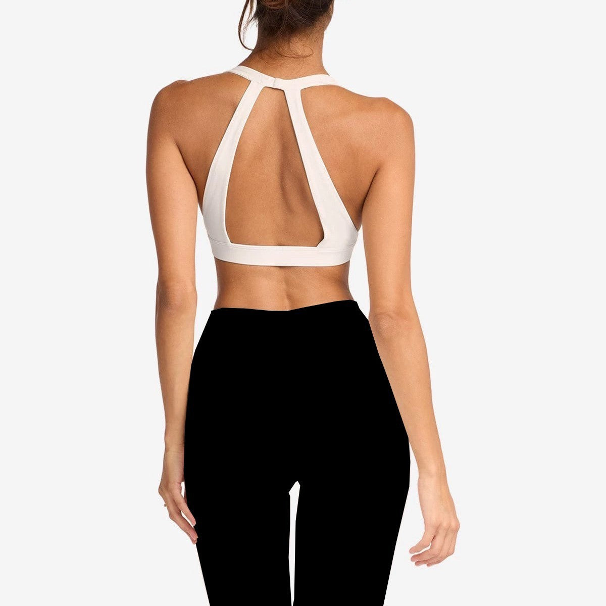 With Chest Pad Chest Wrap Backless Bra High-waist Quick-drying Exercise Workout Training Trousers