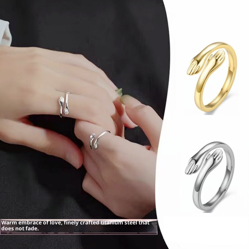 Love's Warm Embrace Titanium Steel Ring