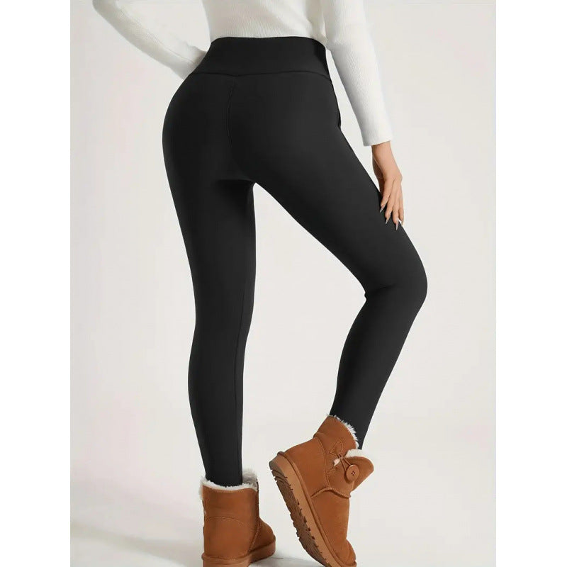 Women's High Waist Warm Fleece Lined Leggings