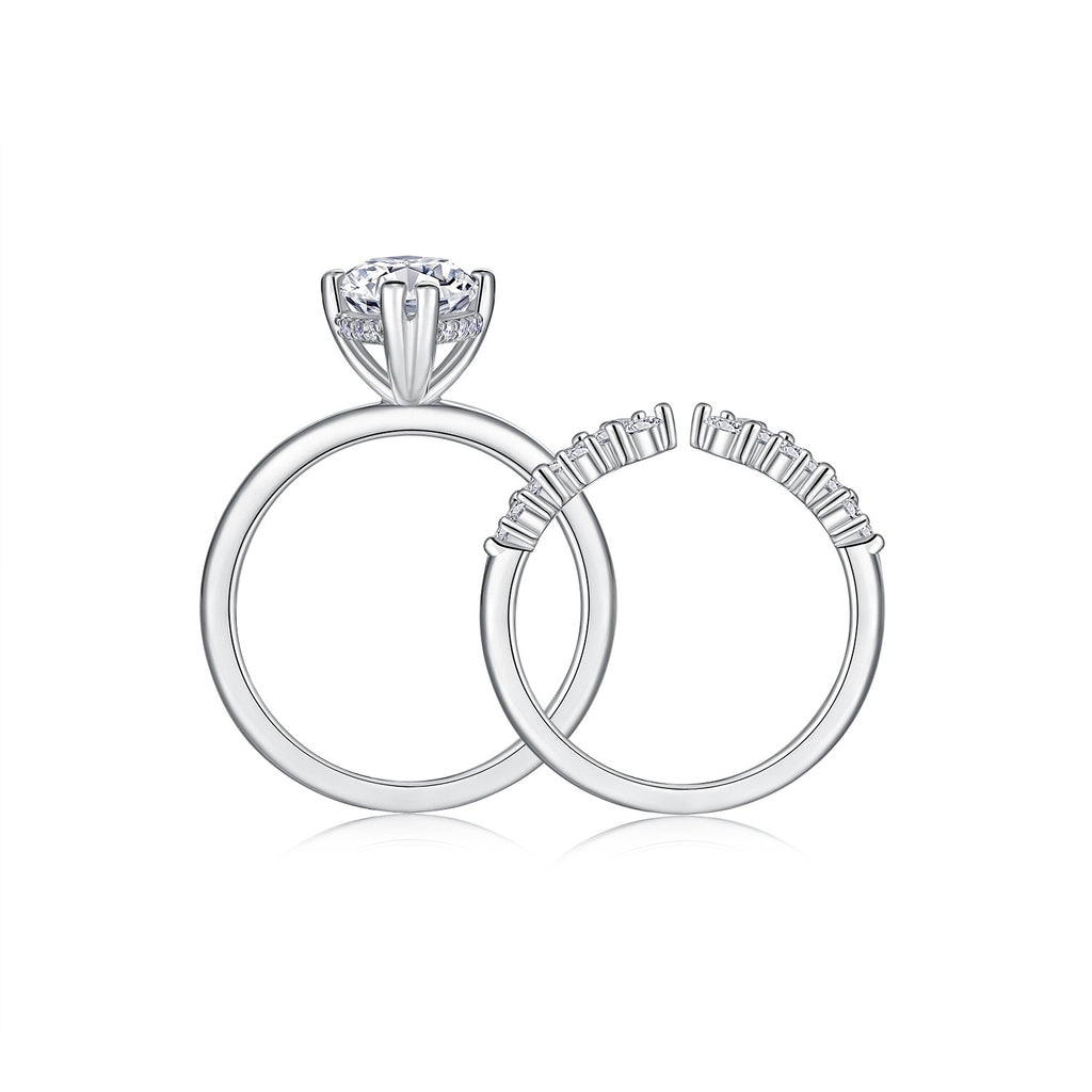 Star Eye Ring - Set With Top-quality Moissanite S925 In Silver And Platinum-plated, This Wedding Ring Can Be Inspected With A Diamond Pen