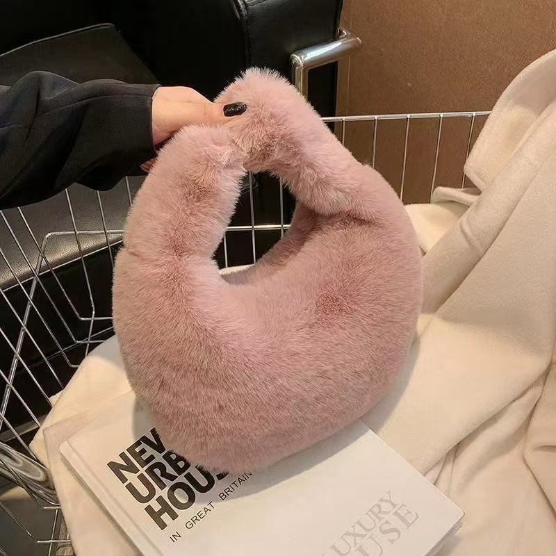 Plush Portable Dumpling Bag Fashion All-matching Daily