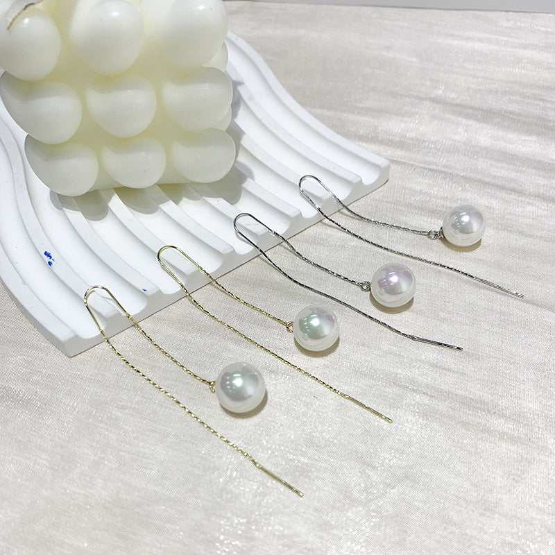 Fashionable Long Tassel Pearl Ear Line