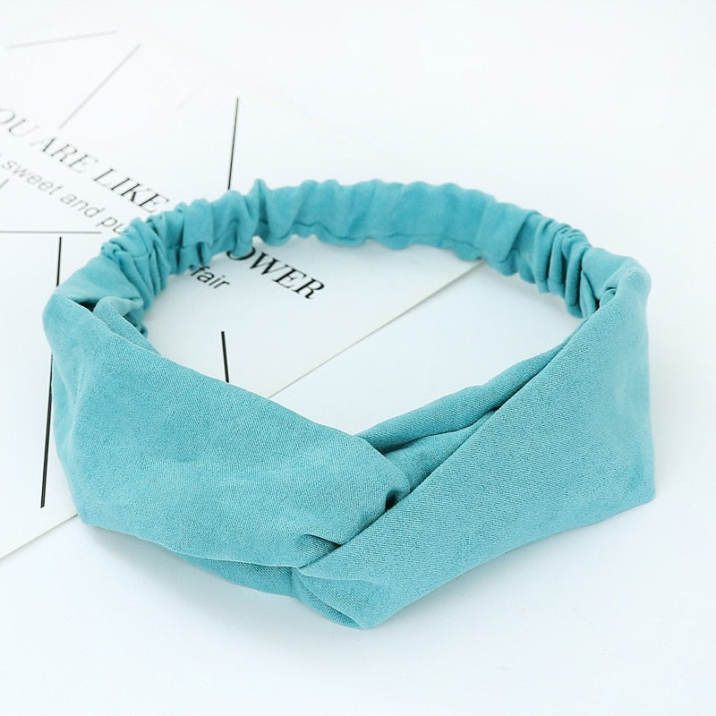 Vintage Cross Knot Suede Headband
