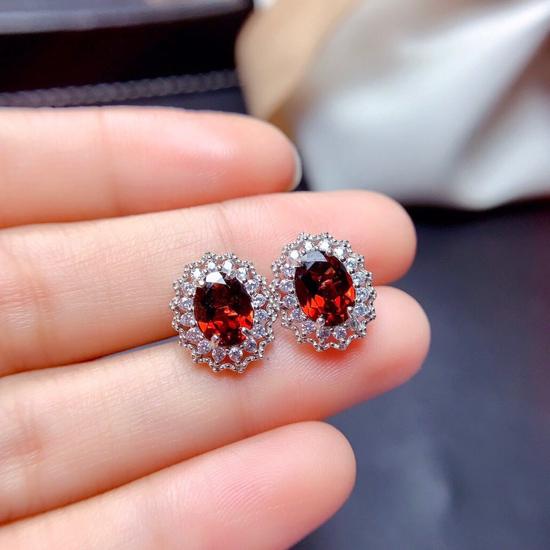 Simulated Gemstone Open Ring Pendant Necklace And Earring Setdecorative Jewelry