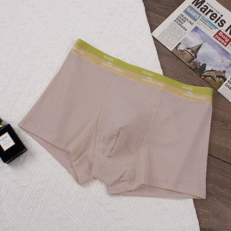 Plus Size Men's Pure Cotton Jacquard Bubble Cotton Shorts