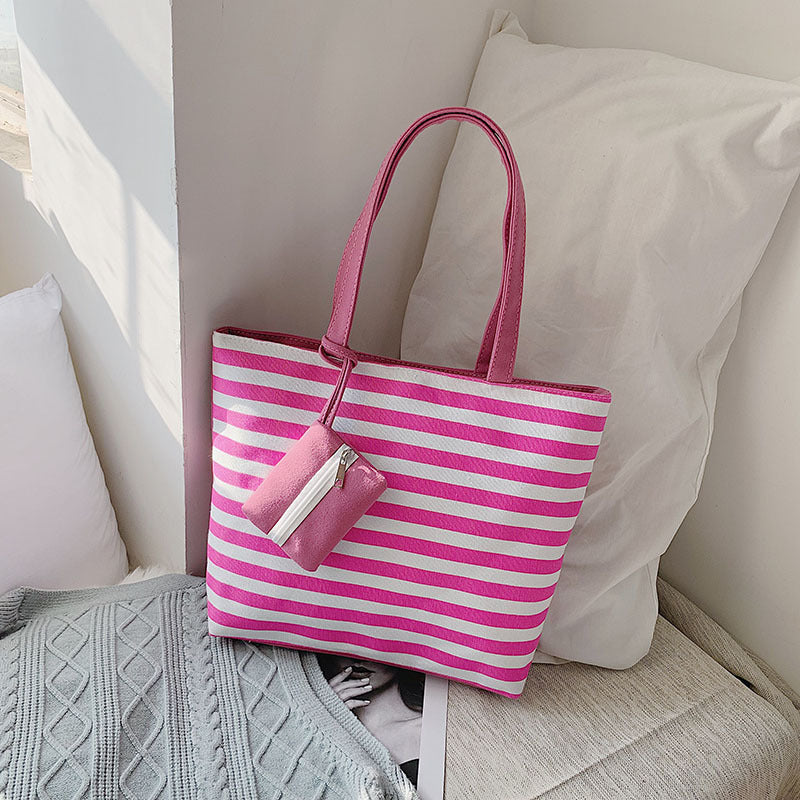 Women's Canvas Solid Color Shoulder Bag