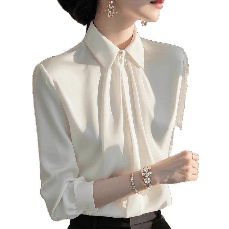 Exquisite Collar Long-sleeve Women's Chic And Fashionable Blouse