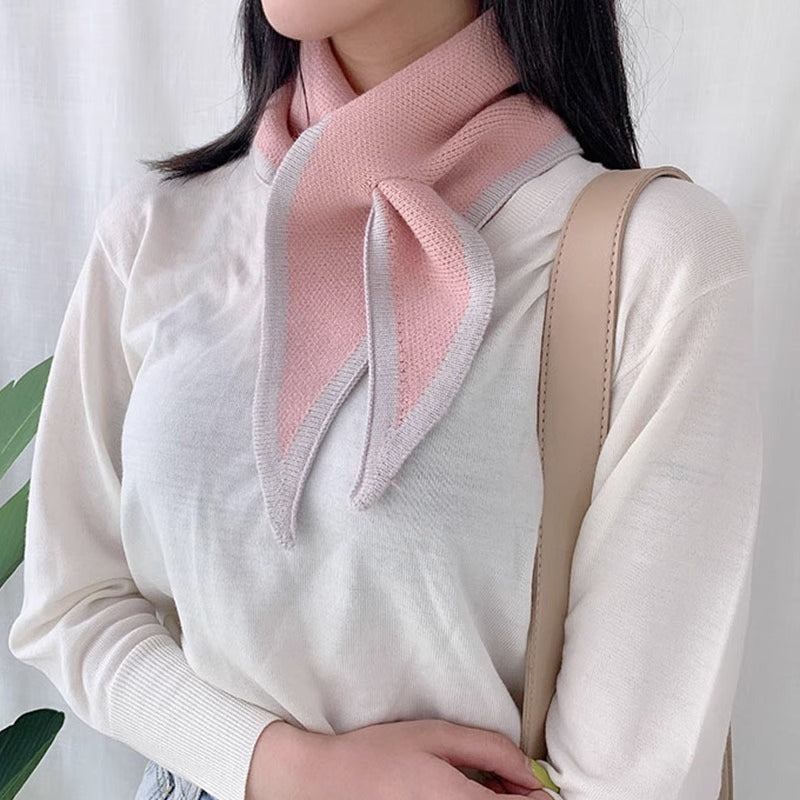 Womens Sweet Mini Triangle Neck Warmer For Winter Cozy Neck ScarfNeckerchief