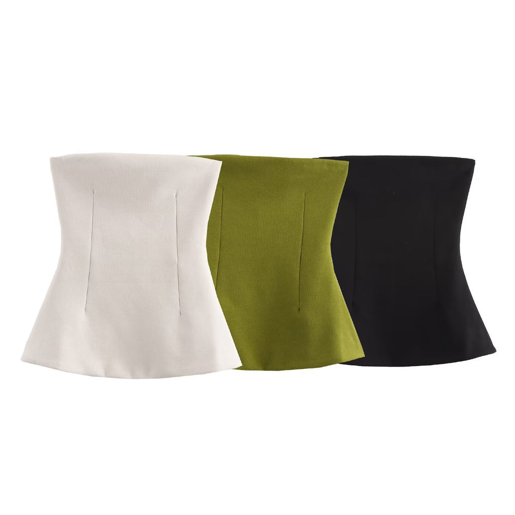 European And American Women's Clothing Women's Double-sided Cloth Tube Top