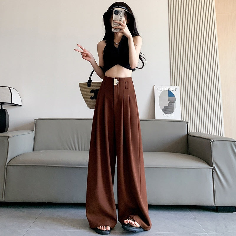 Women's Wide-leg Pants Variant black & brown 2 SET COLOR BUNDLE