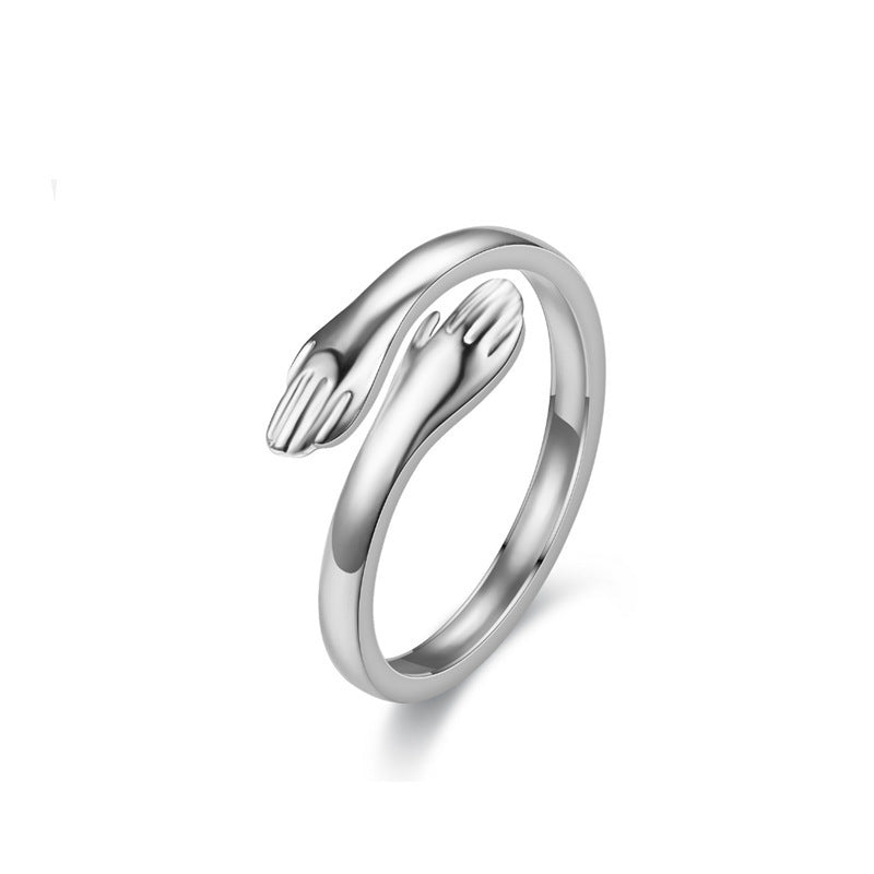 Love's Warm Embrace Titanium Steel Ring