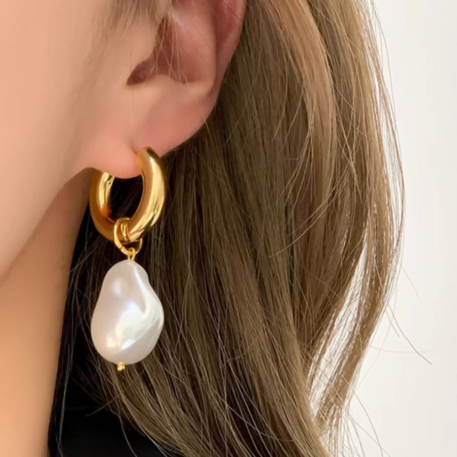 Niche-design Multi-functional Natural Pearl Women's Earrings