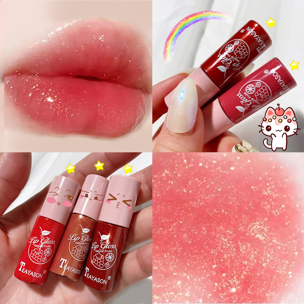 Full Lips Colorless Transparent Shiny Crystal Lip Gloss
