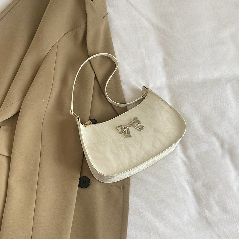 Pure Color Trendy Special-interest Design Butterfly Fashion Shoulder Bag