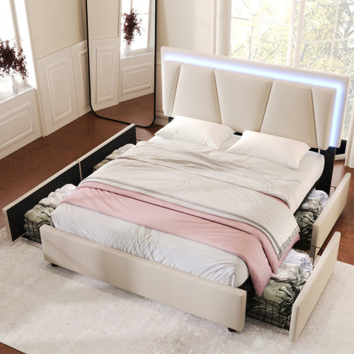Wooden Storage Bed Bed Frame  Size 140cmx200cm