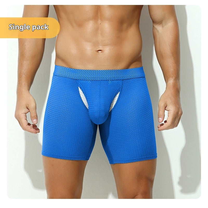 Ice Mesh Breathable Mesh Sport Men's Boxer Running Shorts