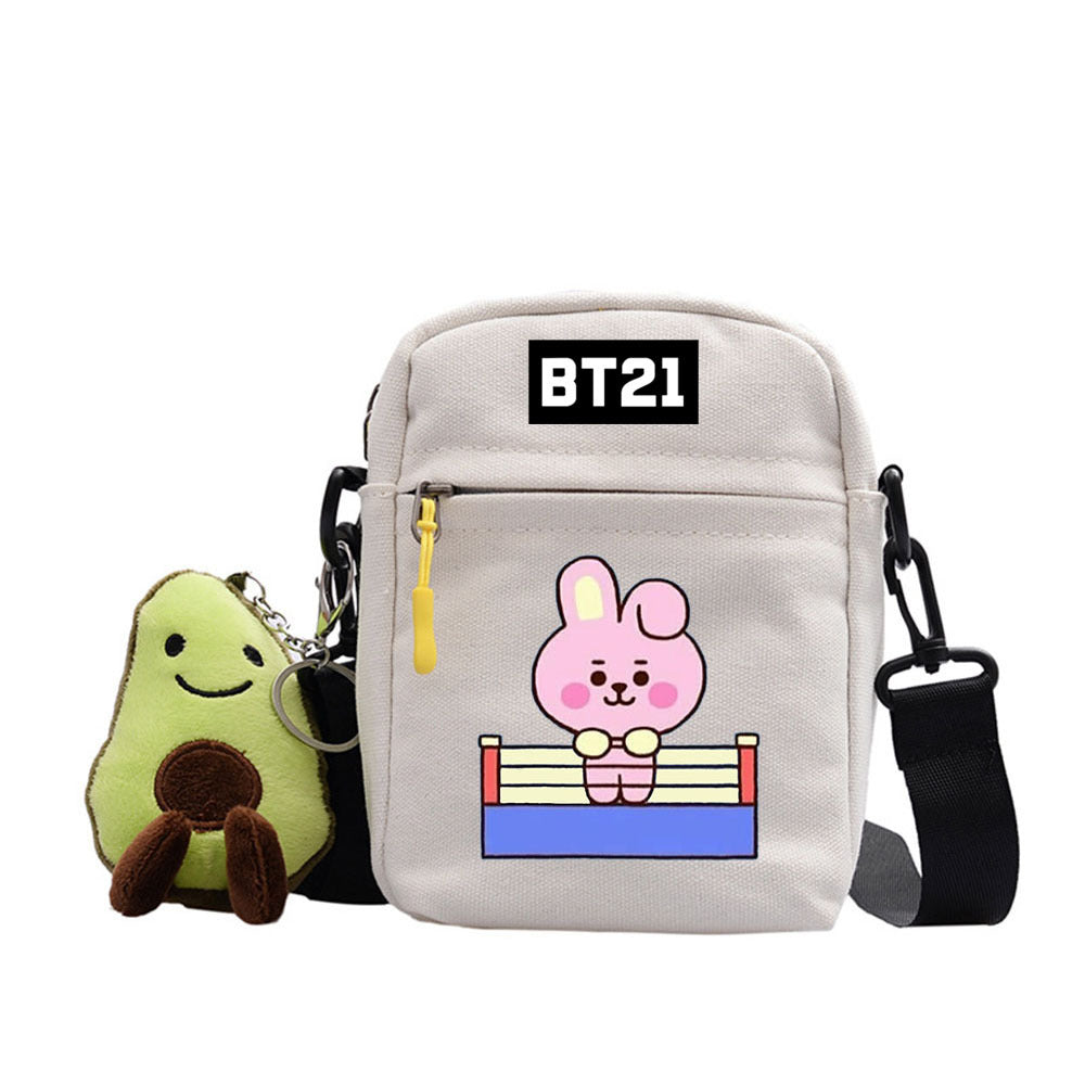 Cartoon Cute Canvas Messenger Bag