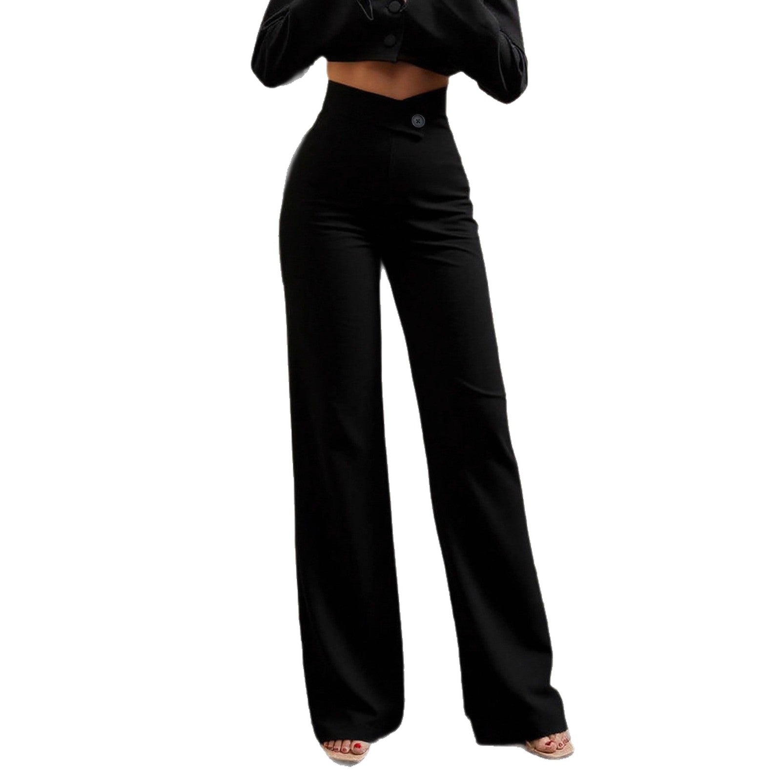 Women's High Waist Straight Pants