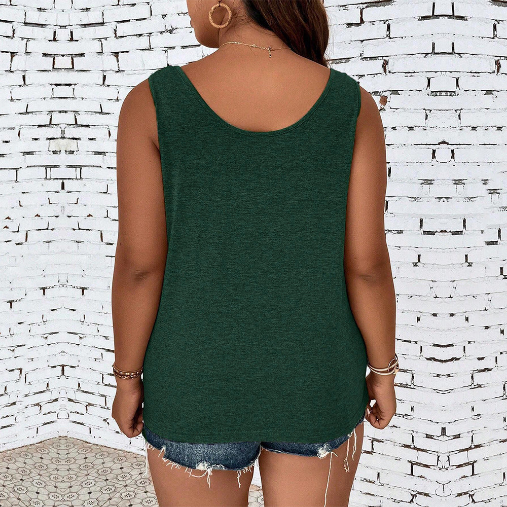 Women's Loose Casual Sleeveless Solid Color Vest