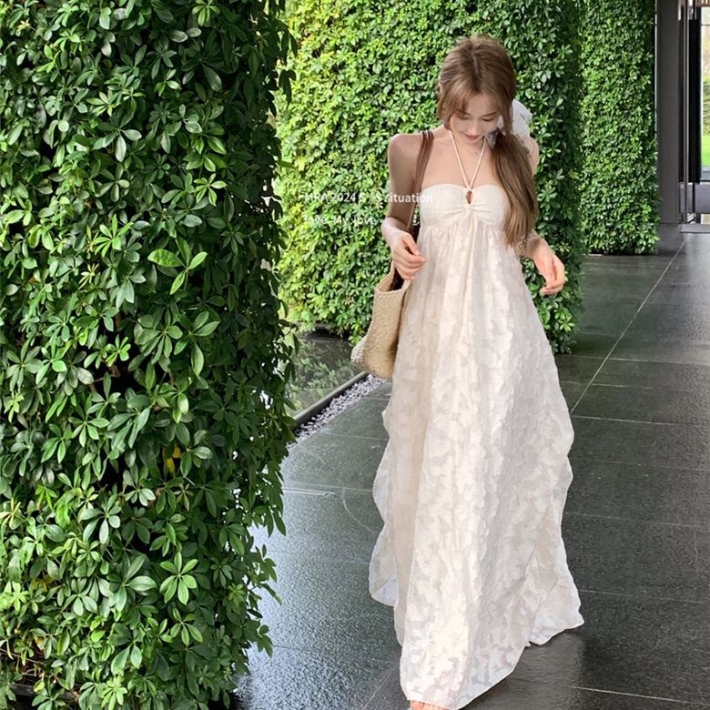 Beach-style Bra Pads A-line Skirt